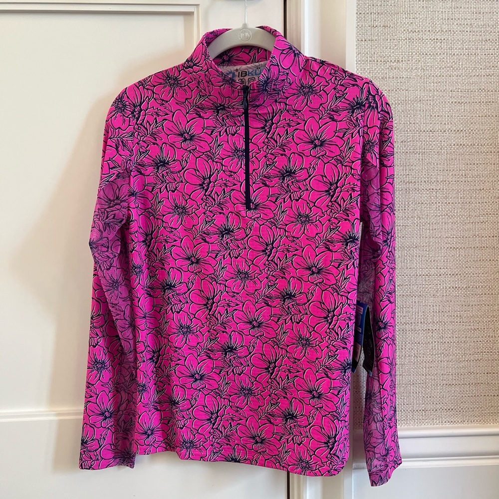 IBKÜL Long Sleeve Zip Mock Neck UPF Diana